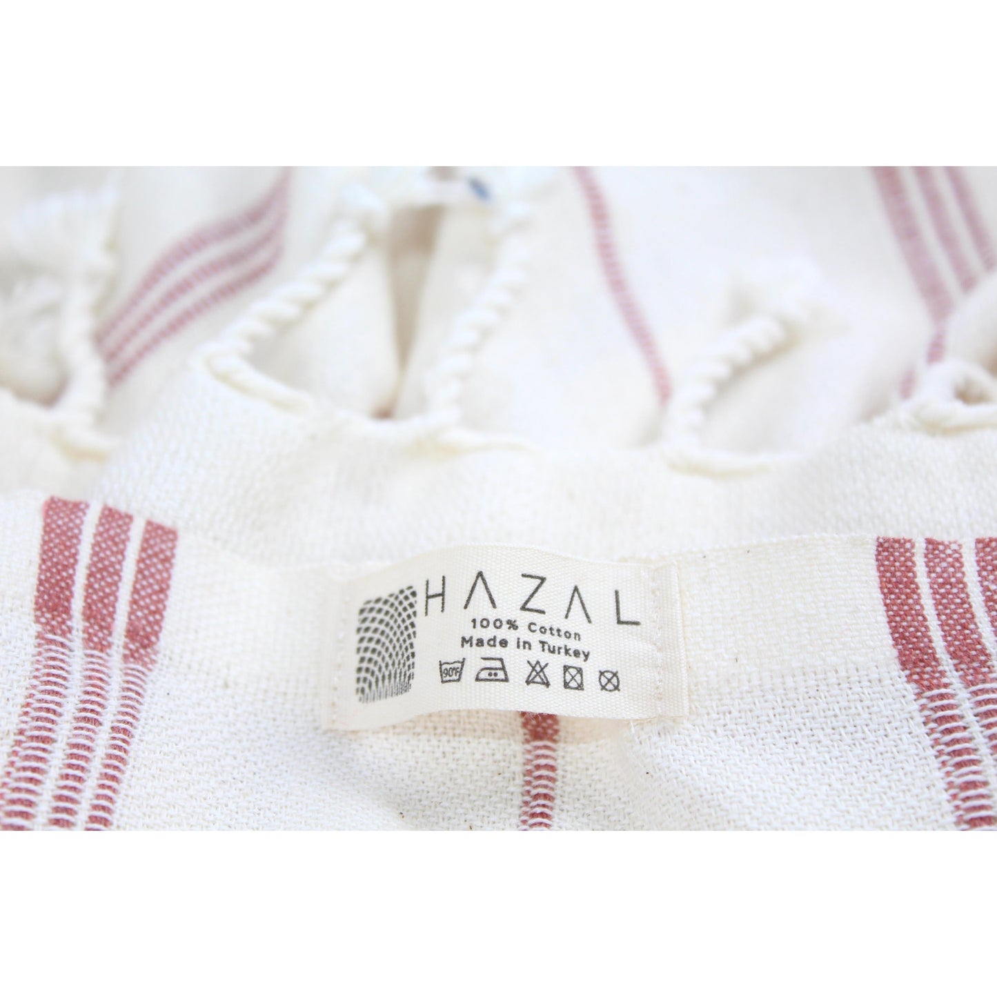 HAZAL Natural Fitilli Desenli Peştemal